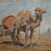 Верблюд в степи. Калмыкия, 1940