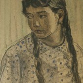 Портрет девочки. Калмыкия 1940 (?)