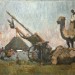 Лев Аронов Пейзаж с верблюдом. Калмыкия, 1940  Картон, масло, 42 х 59,5