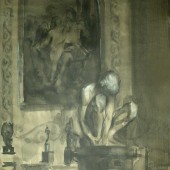Пушкинский музей. Скульптура "Согбенный мальчик" Микель Анджело, 1939