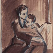 Рисунок к картине "Поцелуй" 1940-е (1943?)