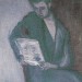 Лев Зевин. Мужской портрет (Читающий газету), 1920-е